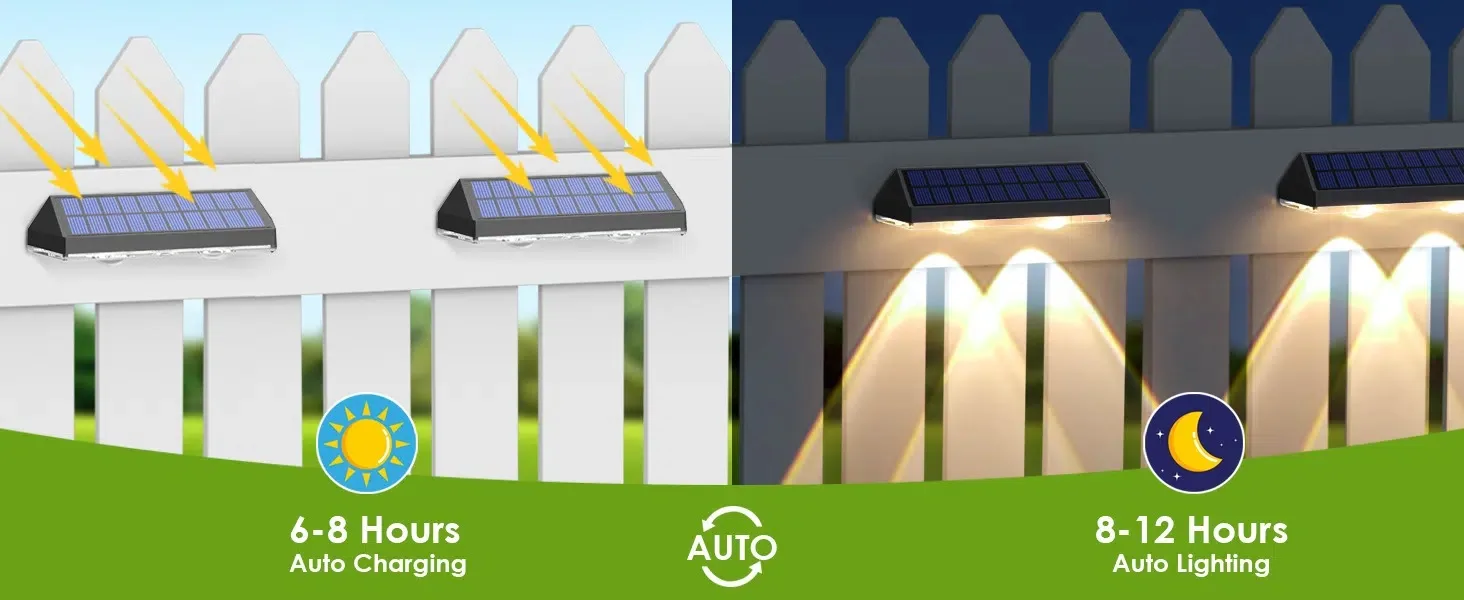 fence lights solar powered