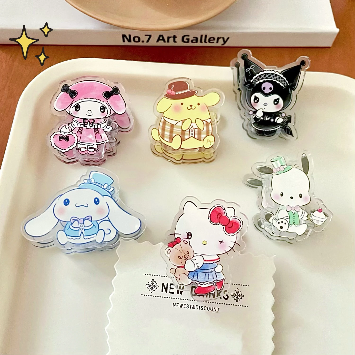 

Sanrio My Melody Kuromi Cinnamoroll Hello Kitty понравило PP папка мультяшный изысканный Многофункциональный акриловый держатель для папок