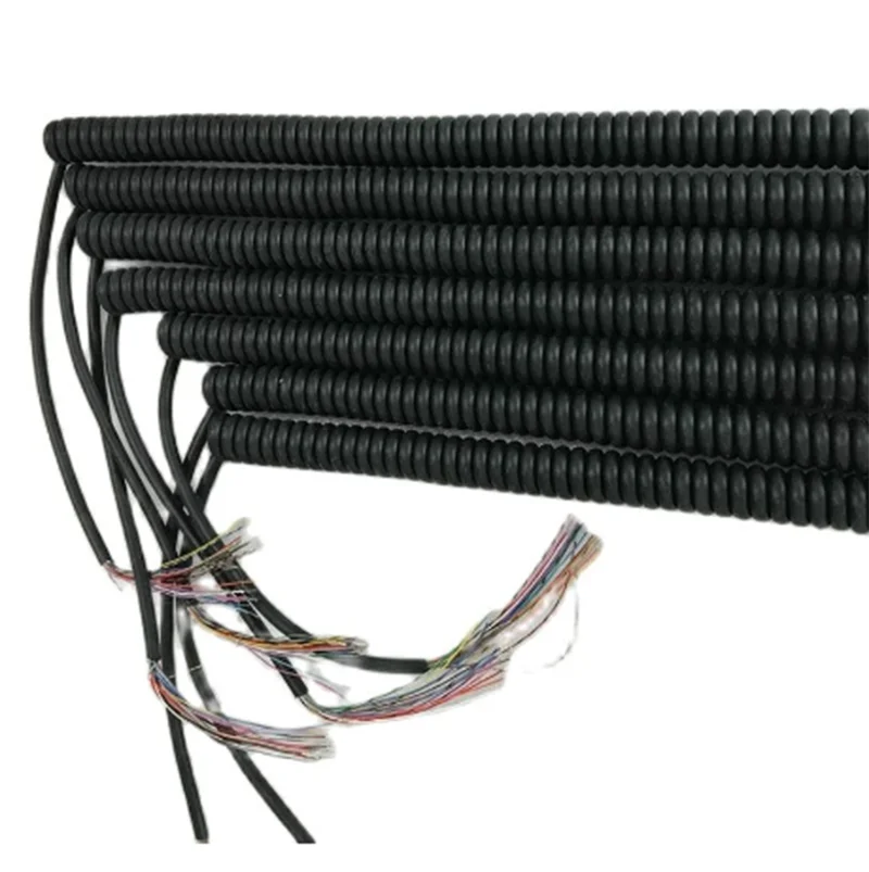 CNC Handwheel 12 15 16 17 18 19 21 Cores Spring Spiral Cable Coiled Cable for CNC Handheld Encoder Manual Pulse Generator MPG