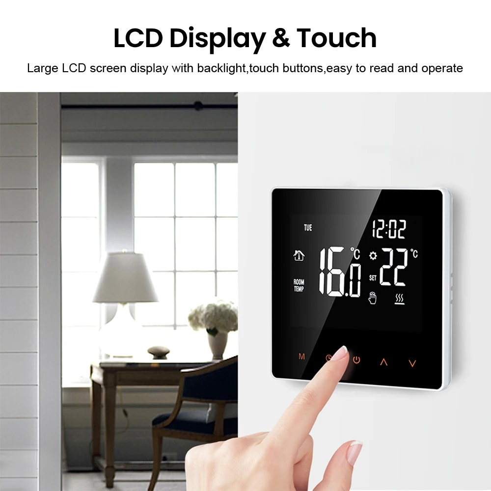 Tuya WiFi Smart Thermostat, Electric Floor Heating Water/Gas Boiler Temperature