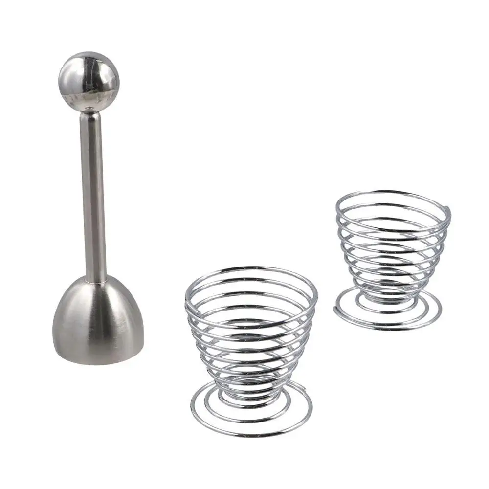Stainless Steel Boiled Egg Topper Shell Top Cutter Knocker Opener Kitchen Gadgets Multifunction Egg Cracker Separator Opener