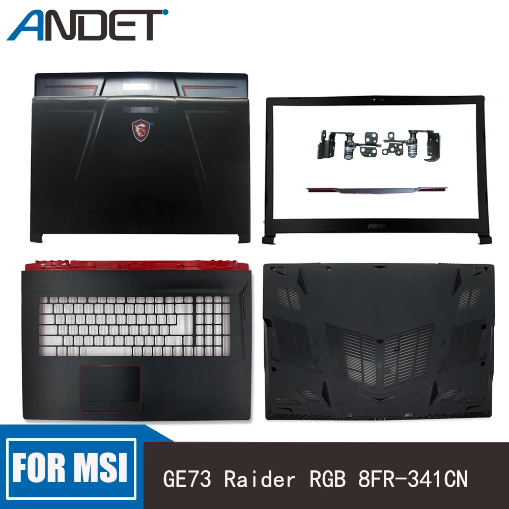 

New For MSI GE73 Raider RGB 8FR-341CN Laptop Lcd Back Cover Rear Lid Top Case Bezel Palmrest Upper Case Keyboard Bottom Cover