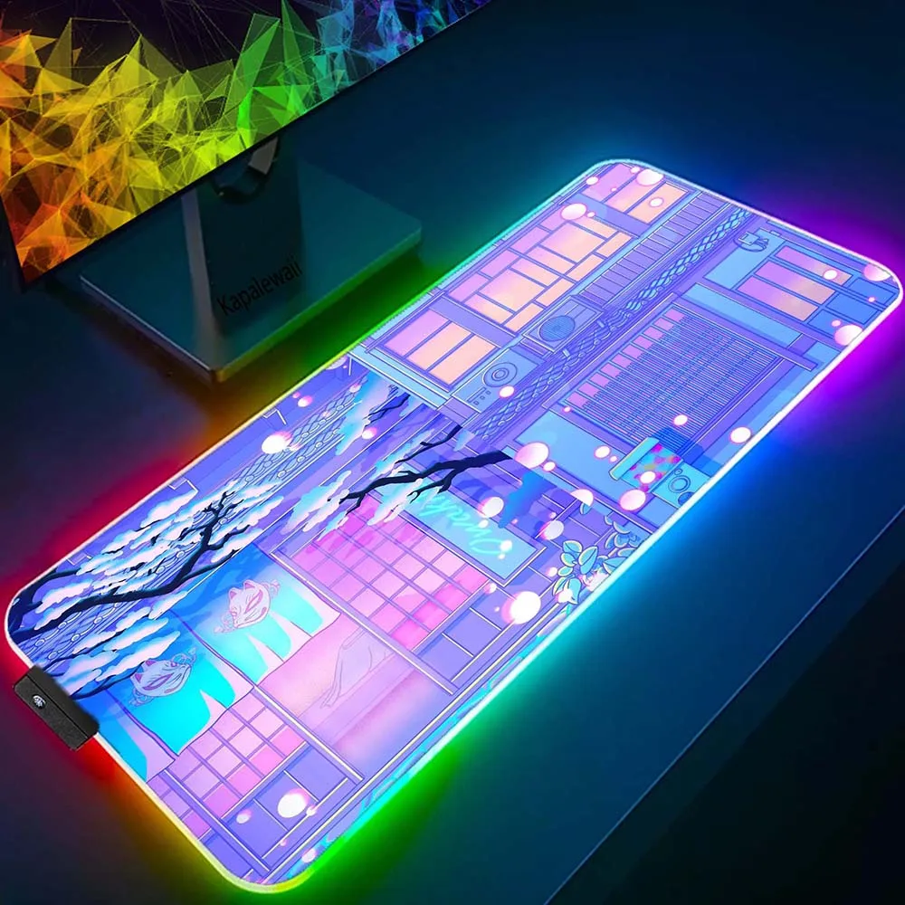 

Игровой коврик для мыши с Луной и пейзажем, 40x90 см