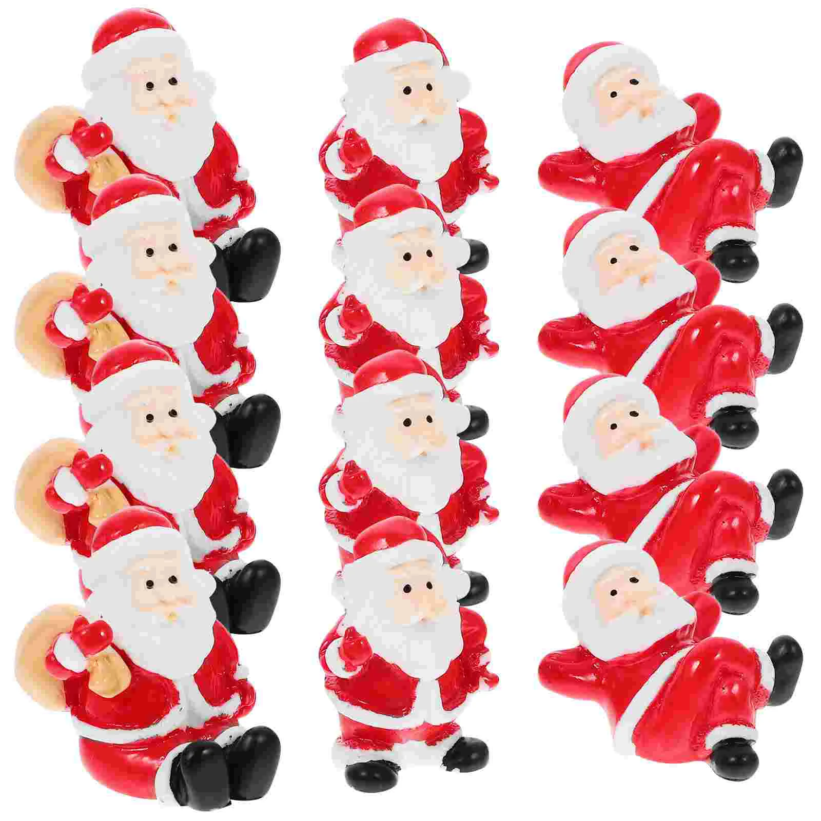 

Christmas Santa Claus Miniature Figurines Resin Embellishment Christmas Doll House Decoration Snow Globe Figurines