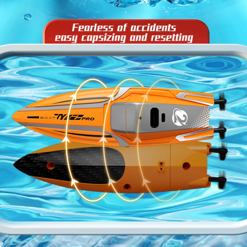 Bateau RC Télécommandé Vitesse Élevée Jouet Étanche pour Piscine Lac