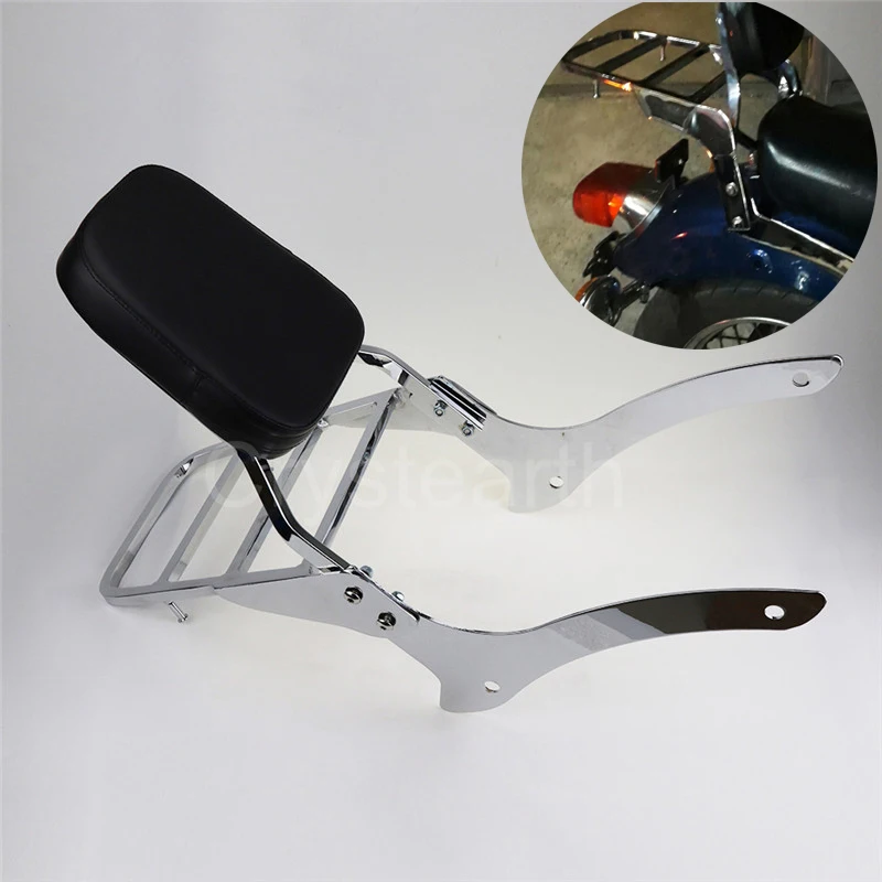 

Motorcycle Backrest Sissy Bar Luggage Rack For Yamaha V-Star VStar /Dragstar XVS 1100 Classic 2000 2001 2002 2003 2004 2005-2011