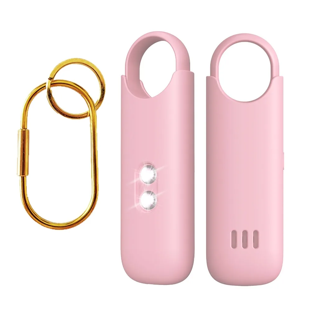 High-Decibel Rechargeable Personal Safety Alarm with Dual LED Light - Compact Self Defense Keychain
