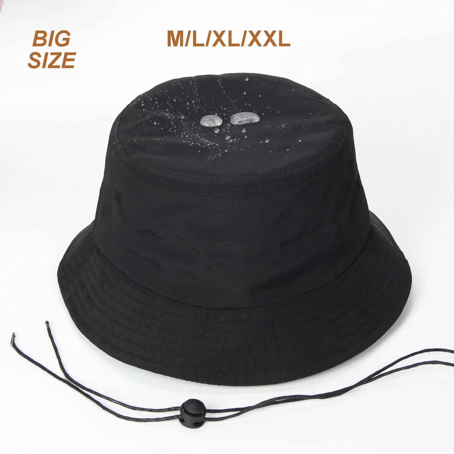 

XXL Large Plus Size Men Bucket Hat Big Head Summer Thin Sun Cap Waterproof Material Fisherman's Hat Casual