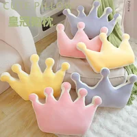 Squishy Crown Plush Pillow Stuffed 5-point 3-point Kawaii Seat Cushion Yellow Pink Purple 3 Colors Decor Sofa Chair Back Support 1