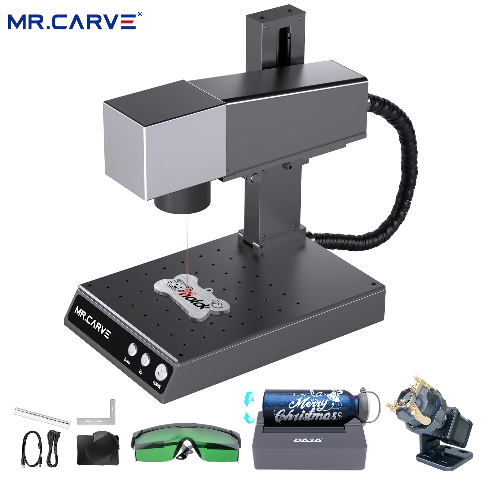 Mr.carve Fiber Laser Marking Machine M1 Pro Laser Engraver 70x70mm Area Engraving Machine For