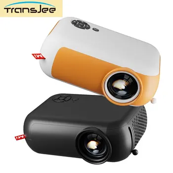 Transjee A10 MINI 프로젝터 홈 시네마 휴대용 극장 3D LED 비디오 프로젝터 하이 퀄리티 비머 4K 1080P HD 포트 스마트 TV