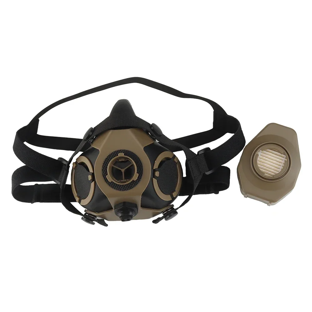 Respiratore tattico SOTR operazioni speciali mezza maschera filtro sostituibile maschera antipolvere Wargame accessori per costumi da caccia