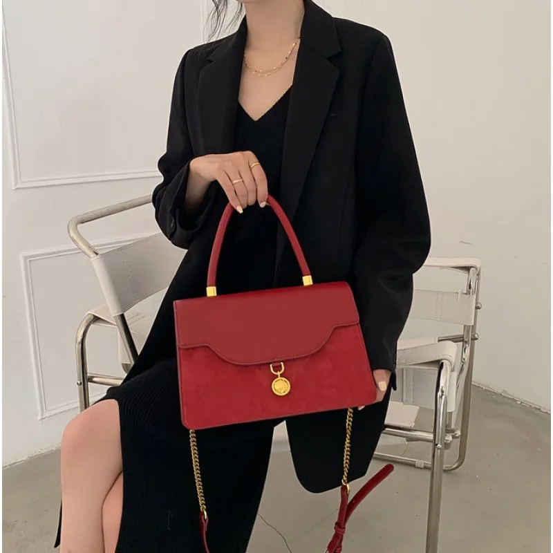 

Bag2024New Fashion Lady Bag красная Свадебная сумка Вместительная элегантная сумочка нишевая