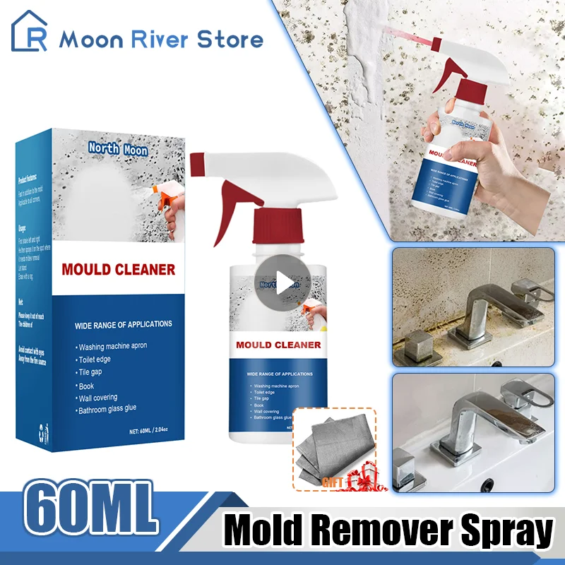 60ml Household Mold Remover Spray Mildew Cleaning Agent Furniture Tile Floor Wall Cleaner