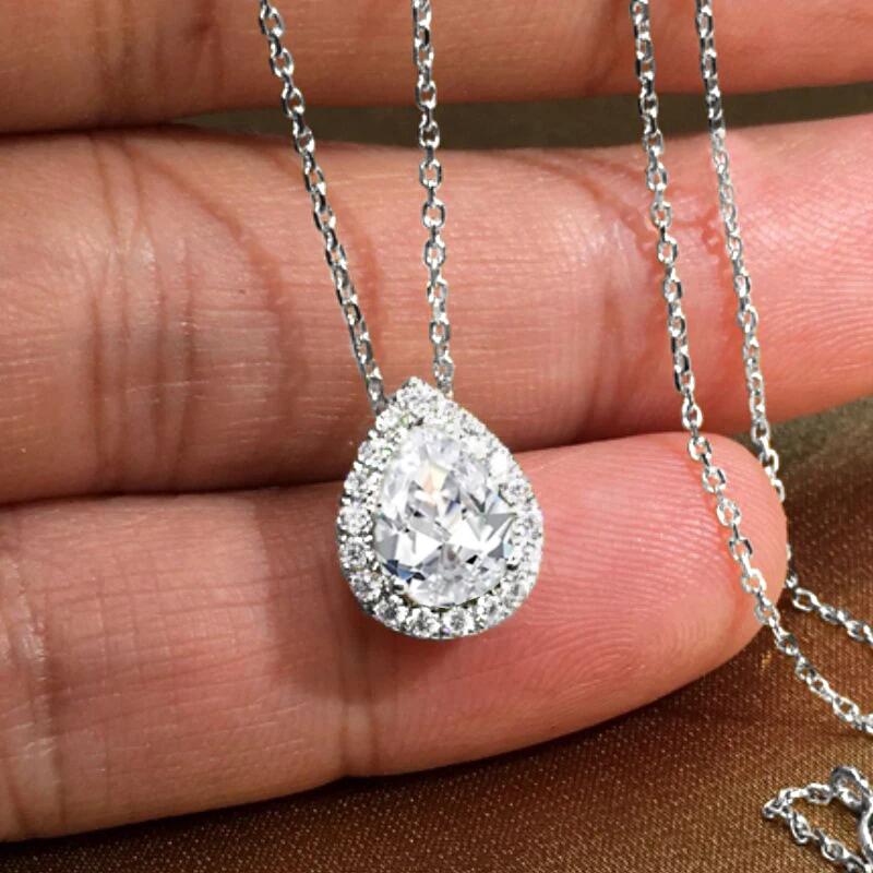 Crystal Water Drop Necklace 1