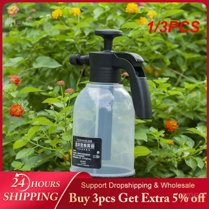 

1/3PCS Auto Spary Watering Can Portable 2l Car Cleaning Tools Foam Nozzle Garden Water Bottle Durable High Capacity Car Supplies