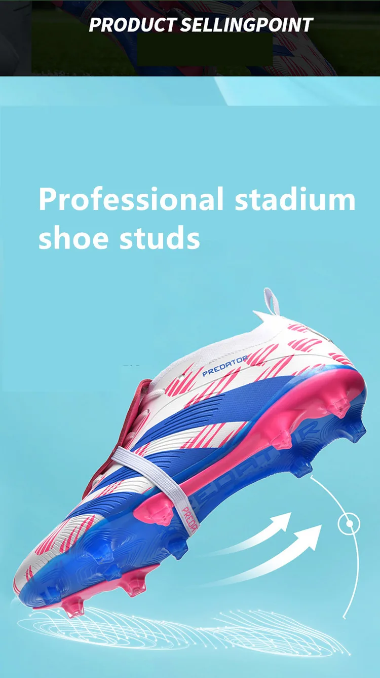 Description Picture 4 of itemProfessional Men's Football Shoes Low Cut Long Spike Soccer Shoes Mens Light Outdoor Training Futsal Shoes Men Zapatos De Futbol