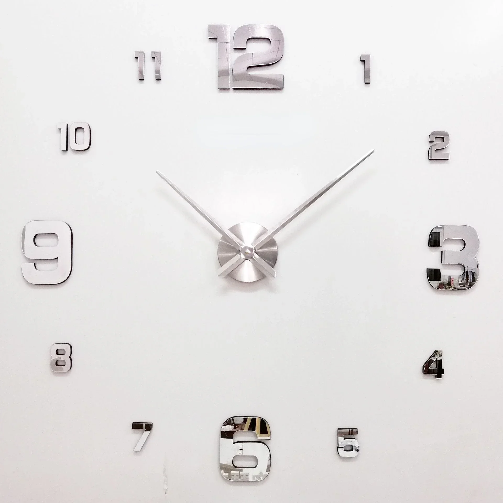 3D wall clock modern design large 3D DIY quartz clock for home decoration living room