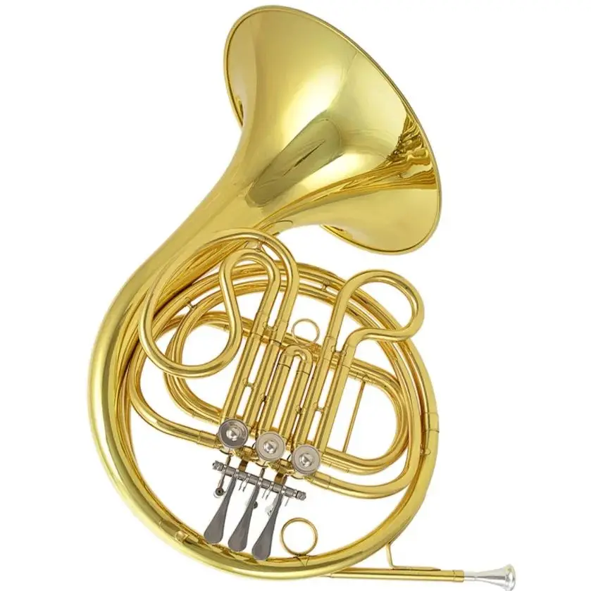 

brass body 4 keys double professional yellow brass bell F tone French horn OEM