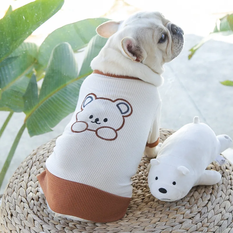 Puppy Spring And Summer Clothes Pet Couple Matching Clothing Dog Dress French Bulldog T-Shirt Cute Costume For Small Medium Dogs