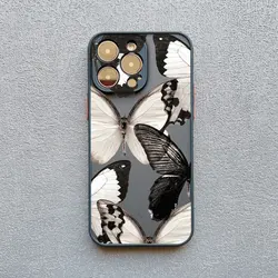 Elegant Butterfly Matte Phone Covers - New Fashion Design - iPhone 12 Mini (Black Butterfly 1)