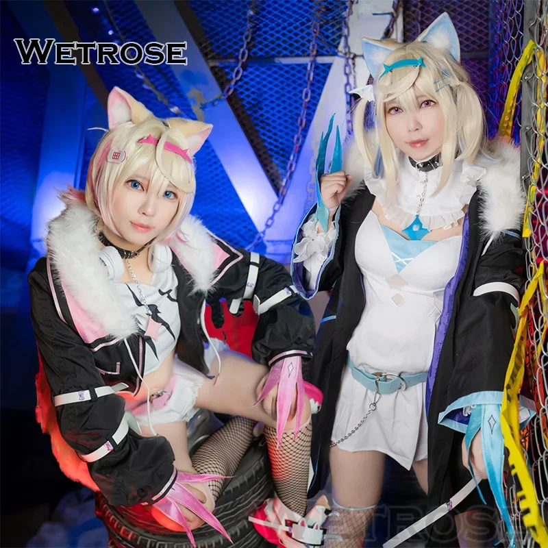 

[Wetrose] в наличии, костюм для косплея фувава Мококо абисгард fwmc Hololive EN Advent 3-го поколения, женский парик Fuwa Moco Holo
