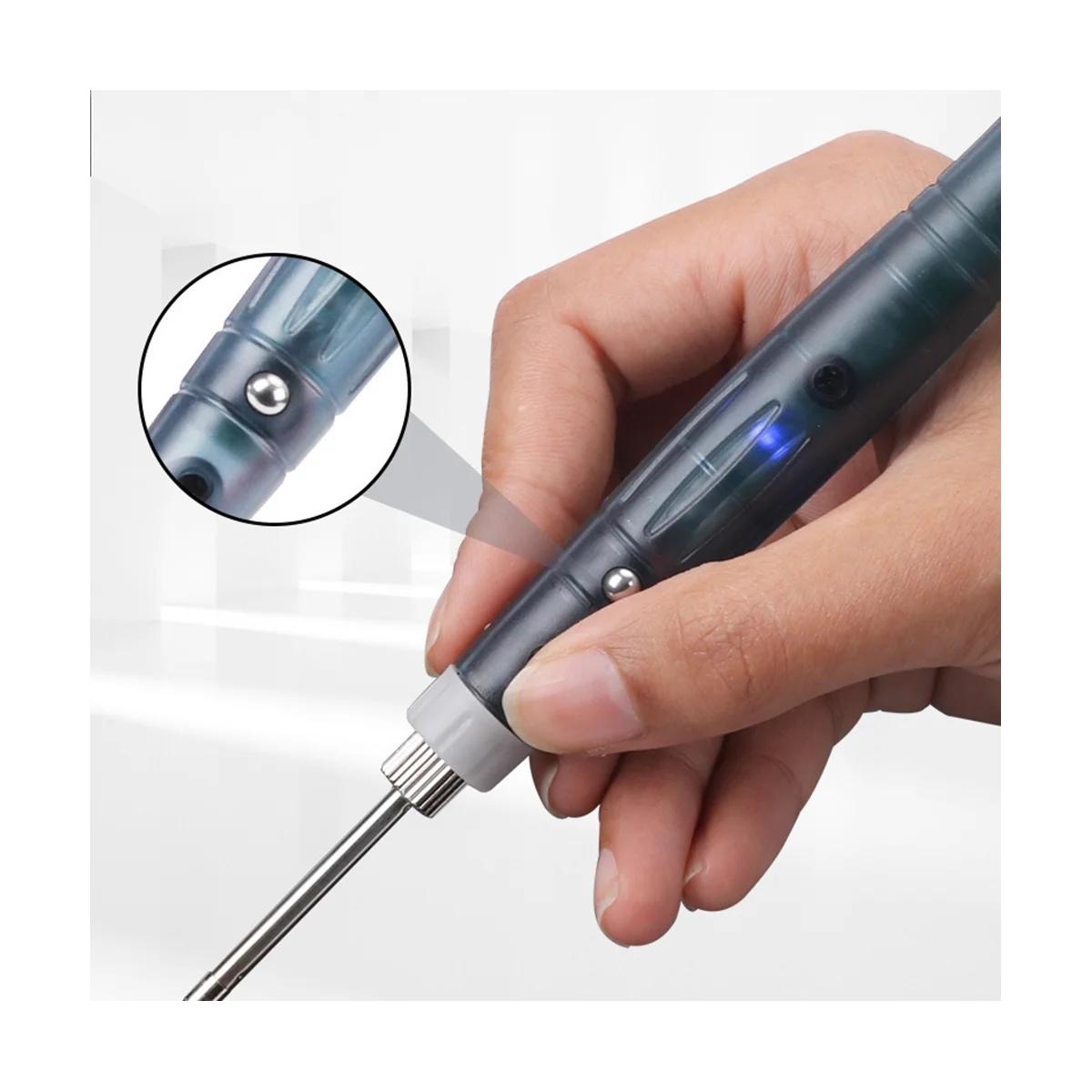 

Portable USB Soldering Iron Professional Electric Heating Tool Rework Indicator Light Handle Welding Outdoor Repair Tool