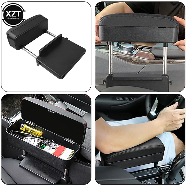 Reposabrazos Universal para consola central de coche, caja de  almacenamiento superior, reposabrazos giratorio - AliExpress