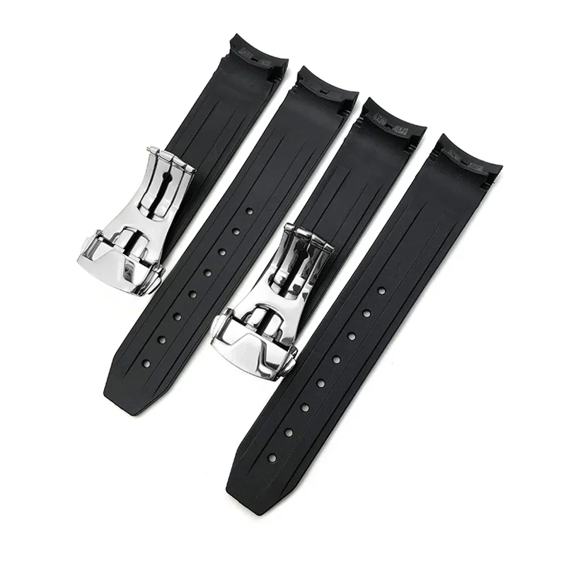 Premium 22mm Soft Silicone Watchband - Natural Rubber Strap