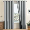 2 Panels  Solid Color Blackout Curtains with Heat Insulation&UV Protection - Grommet Top, Perfect for Living Room, Bedroom 4