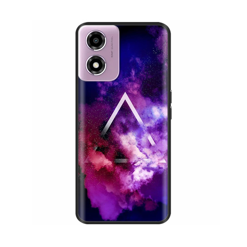 Motorola Moto E14 Soft TPU Silicone Protective Back Cover with Printed Design