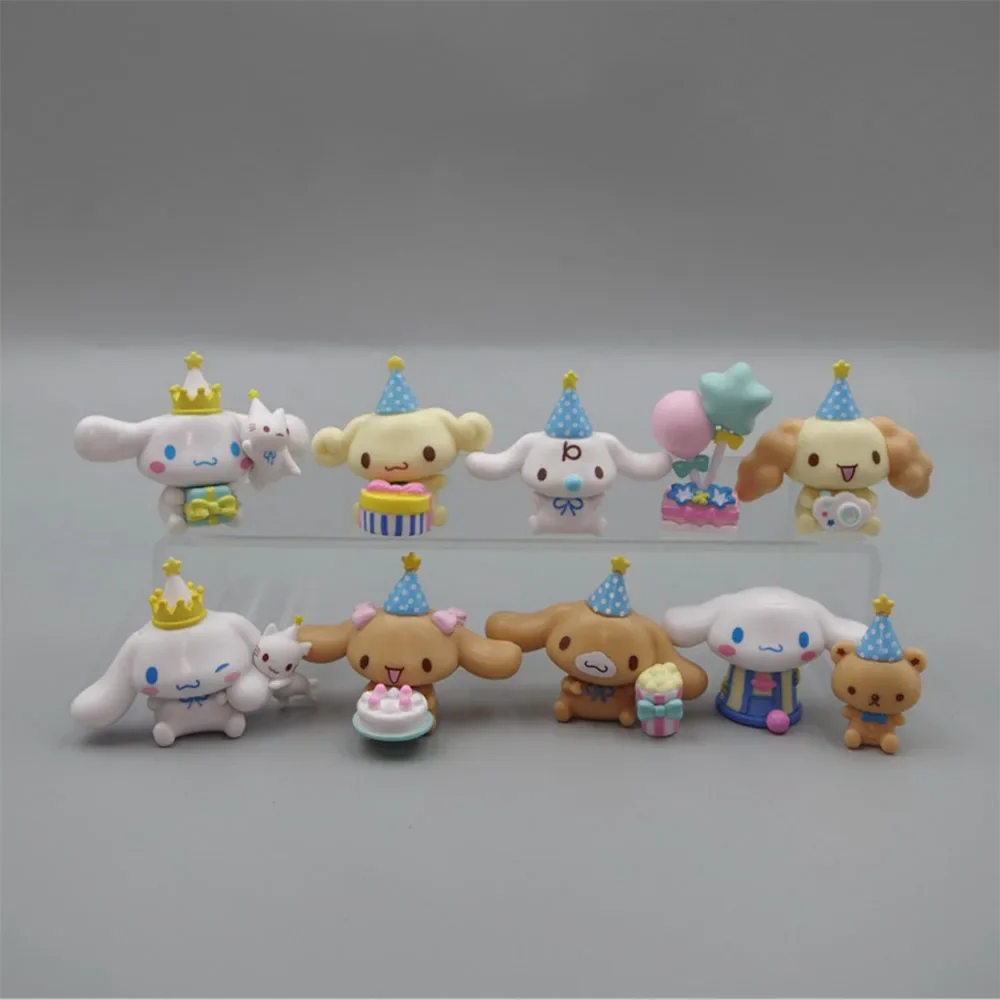 Sanrio Cinnamoroll 생일 케이크 장식 Sanrio Anime Figure Kawaii 장난감 생일 파티 어린이 소녀 소년 크리스마스 선물