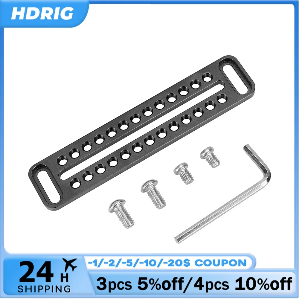 HDRIG Long Cheese Plate 1/4"-20 Mounting Platform for DSLR Camera Cage Kit DIY Configuration Photography Accessories (Universal