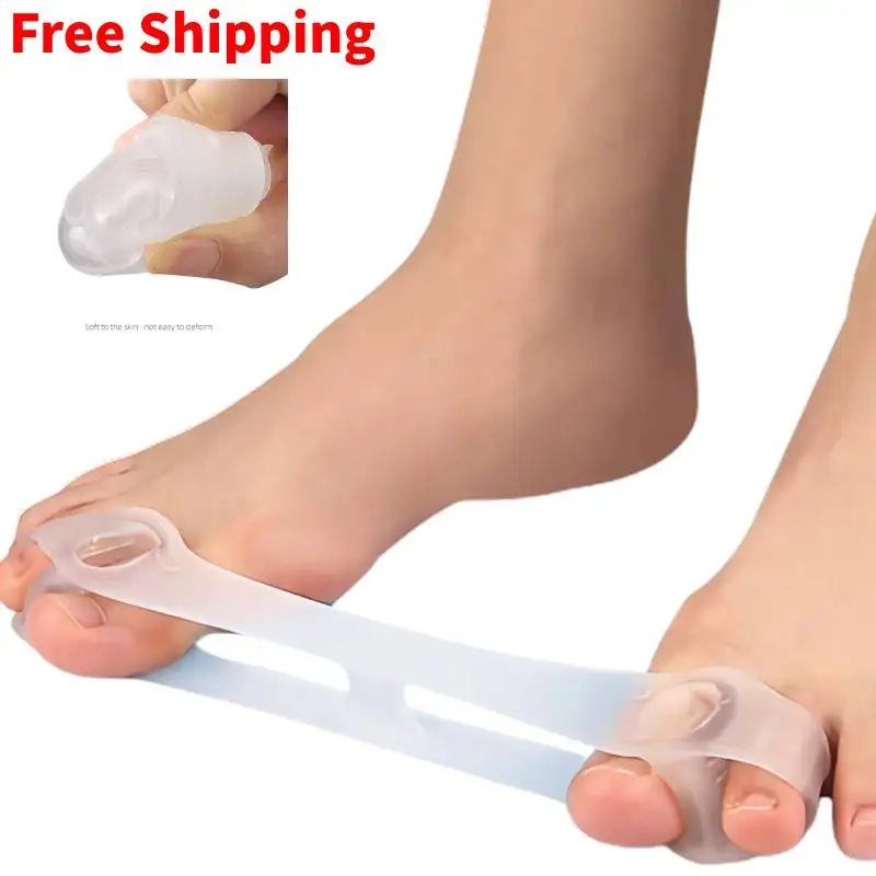 

6pcs New Hallux Valgus Corrector Belt Recovery Training Exerciser Strap Toe Separator Big Toe Stretcher Separator