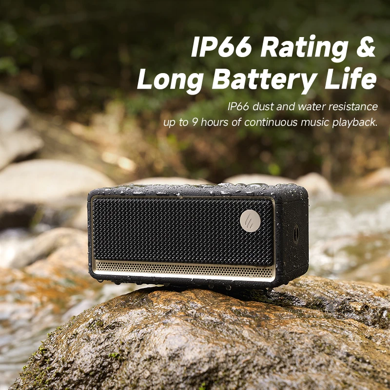 Edifier ES60 Portable Bluetooth Speaker Mini Sound Box Wireless Sound Bar 36W RMS Outdoor IP66 Waterproof Long Battery Life 4