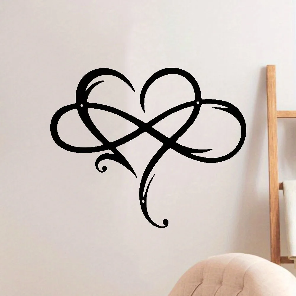 

1pc 15.8inch X 13.8inch Infinity Heart Metal Wall Decoration Art Eternal Love Infinite Heart-shaped Wall Decoration Gift