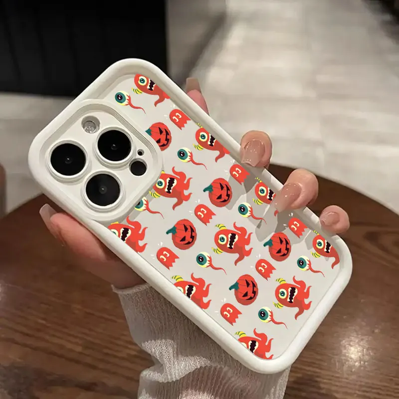 Fun Halloween Pumpkin Ghost Phone Case - Soft Back Cover