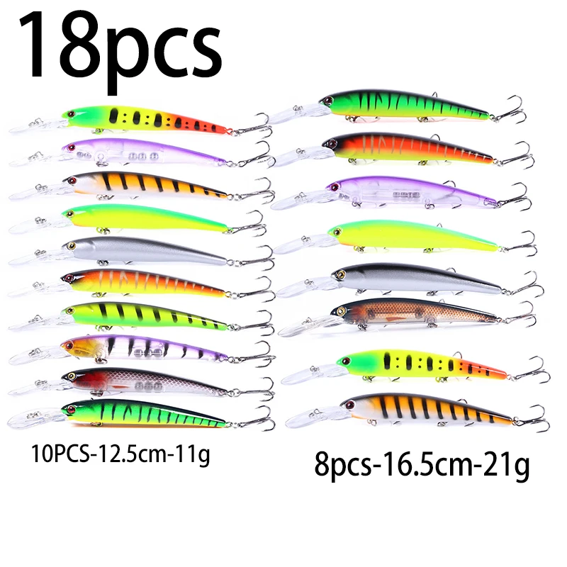 Deep Diving Minnow Wobbler Lure - Premium Fishing Bait for Bass, Pike, Walleye, and Perch