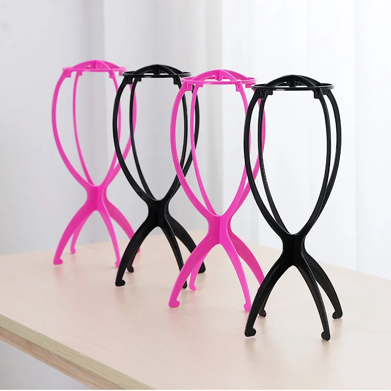 Wig Stand 1PCS Folding Plastic Adjustable Portable Hat Display Stand Durable Mannequin Dummy Head Plastic