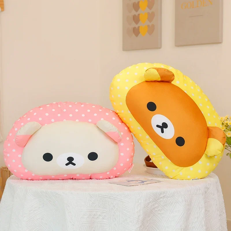 Rilakkuma Kawaii Bear Stuffed Doll Soft Sofa Pillow Anime Nap Cushion Bedroom Decor Xmas Gift for Girlfriend