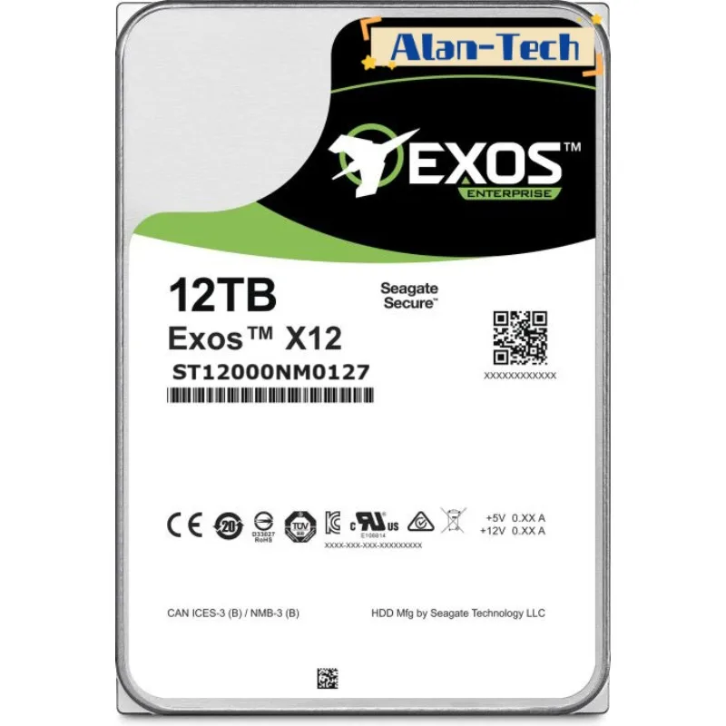 

ST12000NM0127 for Sea-gate Enterprise level SSD EXOS X16 7200 12TB ENTERPRISE 256MB 3.5" SATA3 HARD DRIVE