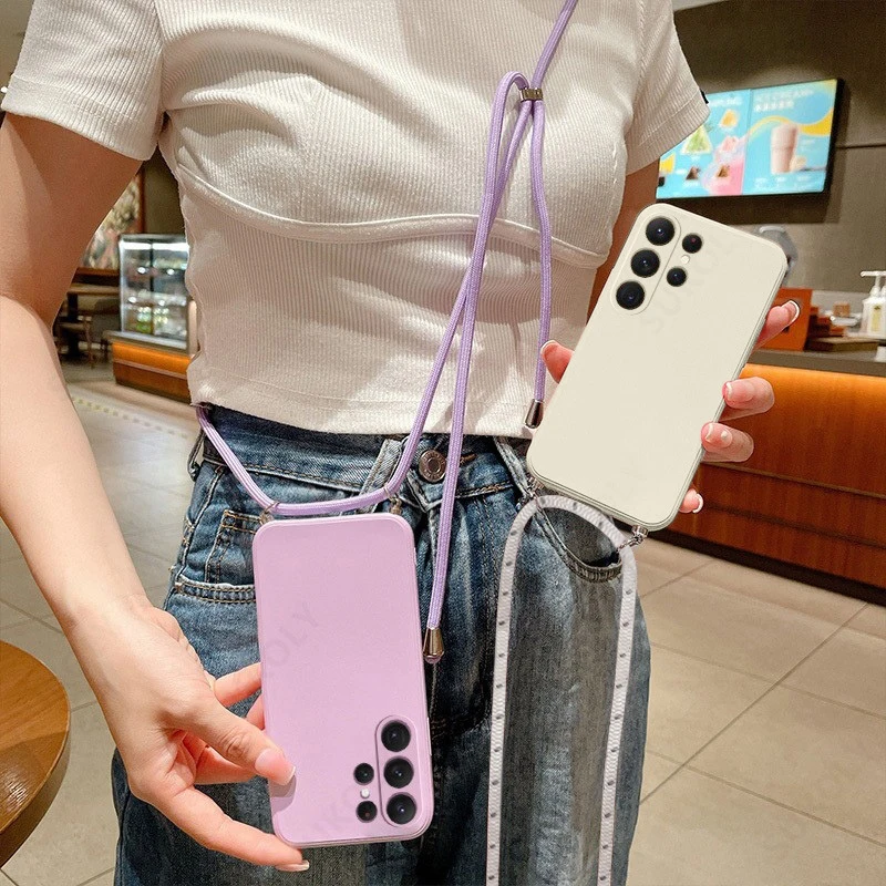 DIY Liquid Silicone Lanyard Phone Case with Adjustable Rope Strap