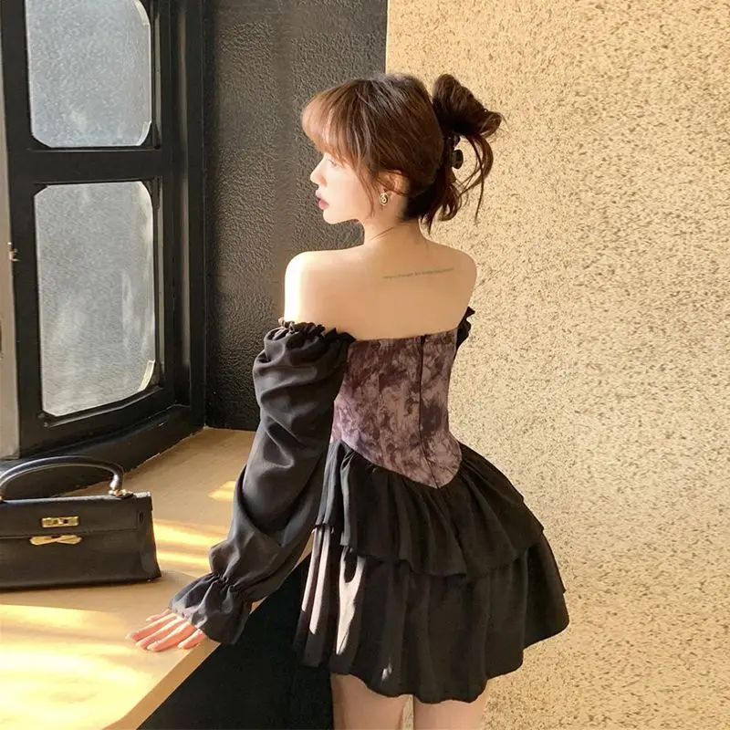 

Pure Sexy Pettskirt с вырезом, летняя новая темперамент, контролируемая талией, похудение, высокое чувство, маленький размер