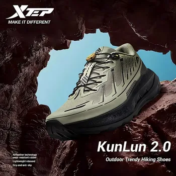 Xtep Kunlun 2.0 Men's Hiking shoes 2025 Spring Non-slip Wear-resistant Wrapping Shock-absorbing Outdoor Sport Shoes 975119170009