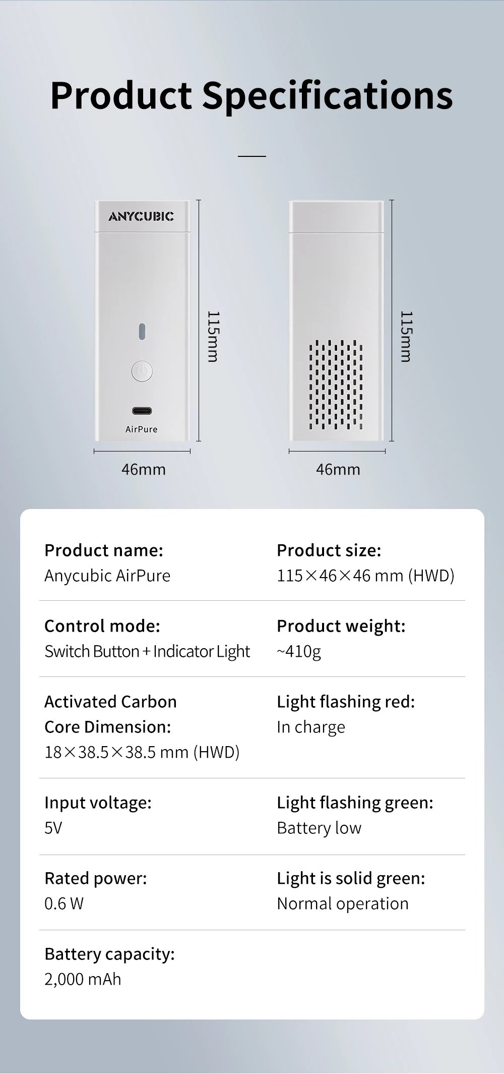 ar, baixo ruído, alta velocidade, ventilador poderoso para resina, Photon M3
