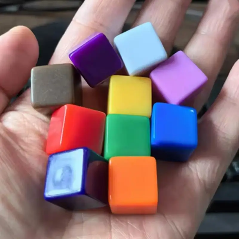 Colorful 16MM Blank Dice for Educational and Creative Activities