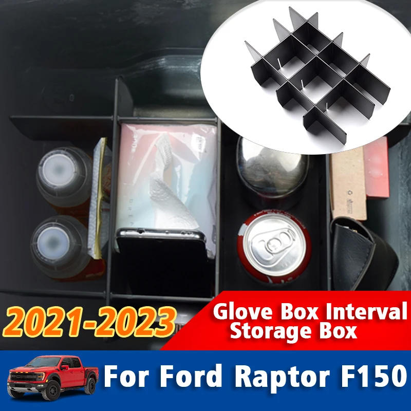 

Для Ford F150 2021 2022 2023 автомобильный ящик для перчаток интервальный ящик для хранения аксессуары для украшения интерьера копилот ящик для хранения