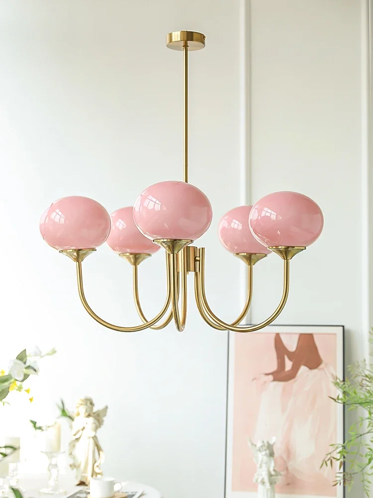 

Art Home Pre-loved cream pink bedroom chandelier living room cloakroom children's retro wedding room master bedroom lamps