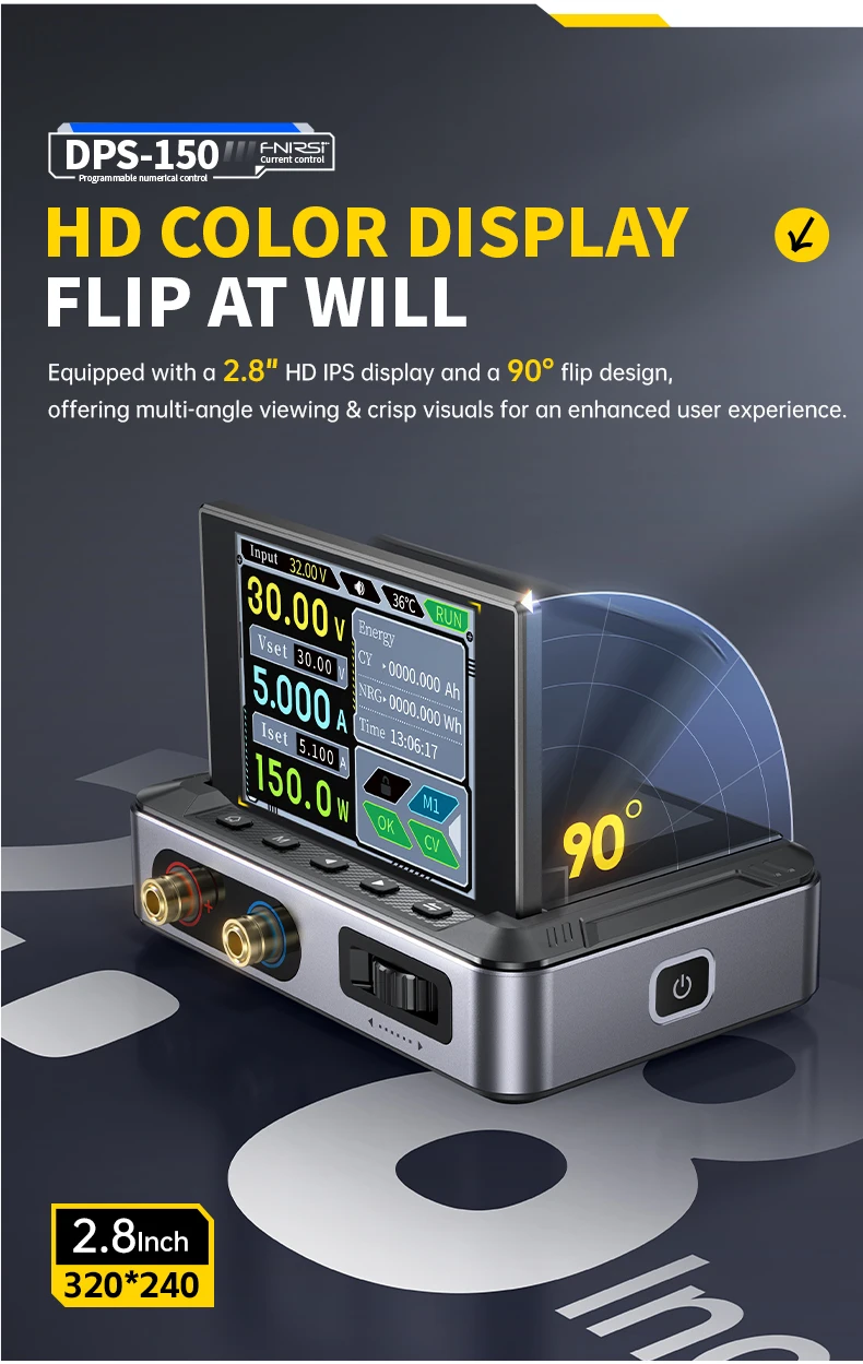 Description Picture 4 of itemFNIRSI DPS-150 Programmable CNC DC Power Supply 30V 5A Adjustable Voltage Regulated Laboratory Bench Switching Power Supply