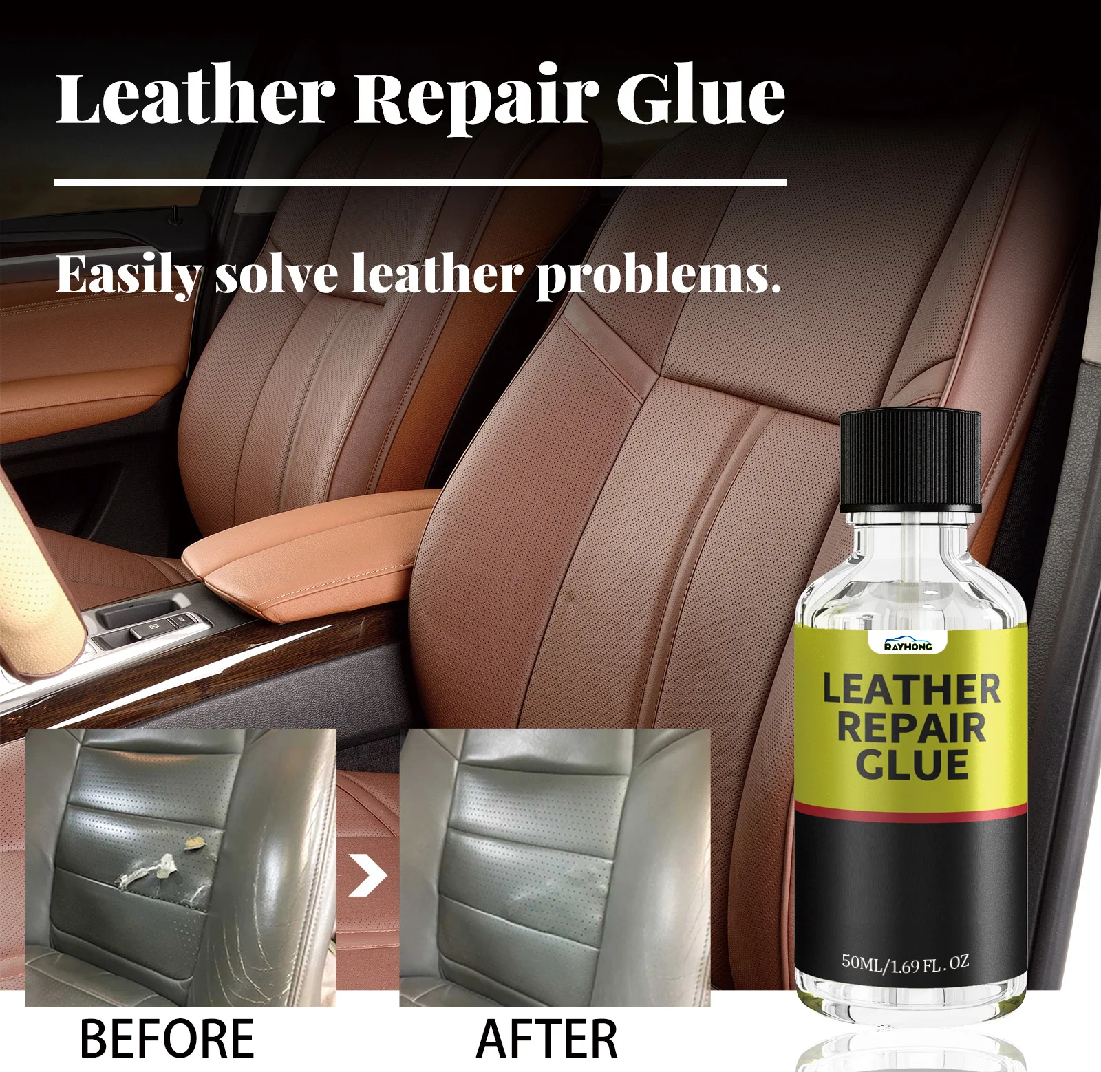 Car Leather Repair Glue Auto Seat Maintenance Leather Care Liquid Rubber Gel Sofa Car Adhesive Glue leather repair gel leather repair kit leather repair paste leather repair glue